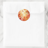 Sticker Rond Feuilles d'aquarelle autummonique personnalisée (Sac)