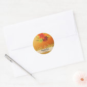 Sticker Rond Feuilles d'automne (Enveloppe)