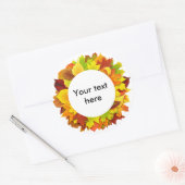 Sticker Rond Feuilles d'automne (Enveloppe)