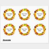 Sticker Rond Feuilles d'automne (Feuille)