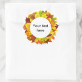 Sticker Rond Feuilles d'automne (Sac)