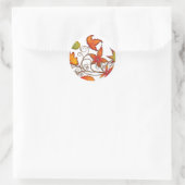 Sticker Rond Feuilles d'automne (Sac)