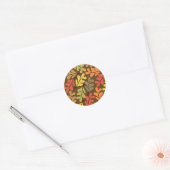 Sticker Rond Feuilles d'automne chaudes (Enveloppe)