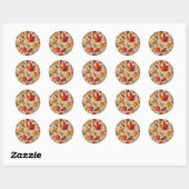 Sticker Rond feuilles d'automne classiques (Feuille)