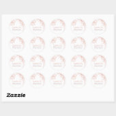 Sticker Rond Feuilles d'automne dessin orange mariage faveur me (Feuille)