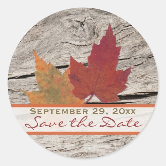 Sticker Rond Feuilles d'automne séchées 1,5" Enregistrer l'étiq (Devant)
