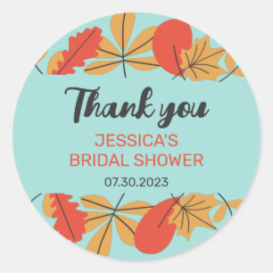 Sticker Rond Feuilles d'automne Vintage automne saison Fête des