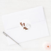 Sticker Rond Feuilles de chêne (Enveloppe)