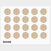 Sticker Rond Feuilles de chêne de Thanksgiving (Feuille)