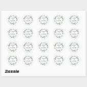 Sticker Rond Feuilles de eucalyptus vertes verdure botanique ma (Feuille)