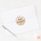 Sticker Rond Feuilles de l'érable de Thanksgiving (Enveloppe)