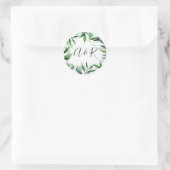 Sticker Rond Feuilles de l'Eucalyptus vert (Sac)