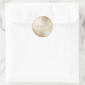 Sticker Rond Feuilles de palmier tropical botanique Golden Shin (Sac)