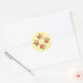 Sticker Rond Feuilles d'érable d'automne géométrie (Enveloppe)