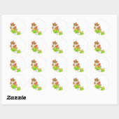 Sticker Rond Feuilles d'érable multicolores (Feuille)