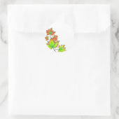 Sticker Rond Feuilles d'érable multicolores (Sac)