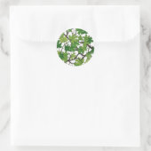 Sticker Rond Feuilles d'érable sur fond blanc (Sac)