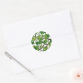 Sticker Rond Feuilles d'érable sur fond blanc (Enveloppe)