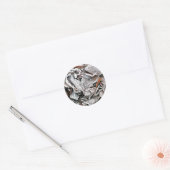 STICKER ROND FEUILLES D'HIVER (Enveloppe)