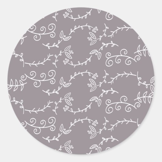 Sticker Rond feuilles et baies (Devant)