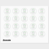 Sticker Rond Feuilles eucalyptus. Mariage simple Woodland Bienv (Feuille)