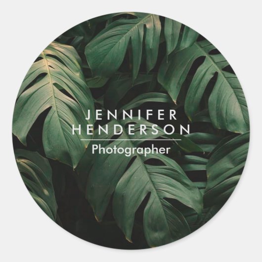 Sticker Rond Feuilles forestiers (Devant)