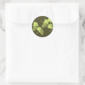 Sticker Rond Feuilles Ginkgo (Sac)