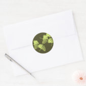 Sticker Rond Feuilles Ginkgo (Enveloppe)