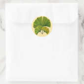 Sticker Rond Feuilles Ginkgo (Sac)