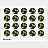 Sticker Rond Feuilles Ginkgo (Feuille)