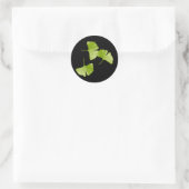 Sticker Rond Feuilles Ginkgo (Sac)