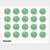 Sticker Rond Feuilles Palm (Feuille)