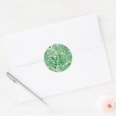 Sticker Rond Feuilles Palm (Enveloppe)