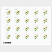 Sticker Rond Feuilles Propres et Simples (Feuille)