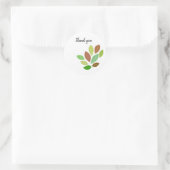 Sticker Rond Feuilles Propres et Simples (Sac)