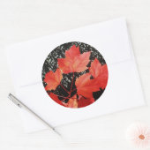 Sticker Rond Feuilles Red Maple (Enveloppe)