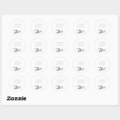 Sticker Rond Feuilles simples d'Eucalyptus | MARIAGE (Feuille)