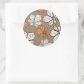 Sticker Rond Feuilles stylisés 7 (Sac)