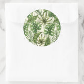 Sticker Rond Feuilles tropicaux (Sac)