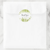Sticker Rond Feuilles tropicaux Été Mariage élégant Faveur (Sac)