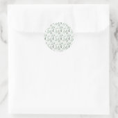 Sticker Rond Feuilles vertes  (Sac)
