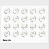 Sticker Rond Feuilles verts tropicaux Sip Sip Hooray Mariage (Feuille)
