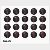 Sticker Rond Feux (Feuille)