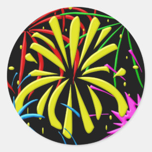 Sticker Rond feux d'artifice