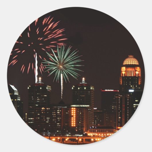 Sticker Rond feux d'artifice de Louisville (Devant)