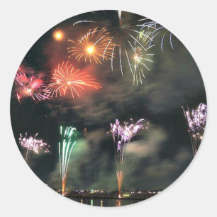 Sticker Rond Feux d'artifice spectaculaires