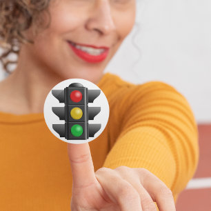 Sticker Rond Feux de circulation Rouge Jaune Vert Signal