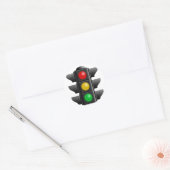 Sticker Rond Feux de circulation Signal rouge jaune vert (Enveloppe)