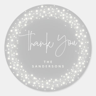Sticker Rond Feux de Merci gris