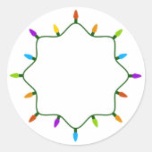 Sticker Rond Feux de Noël... (Devant)